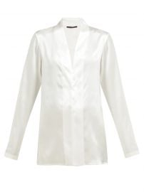 Haider Ackermann Dali shawl collar silk blouse at Matches