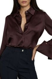 Hailey Silk Button-Up Shirt at Nordstrom