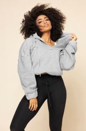 Half Zip Warm Up Hoodie - Heather Grey at Popflex