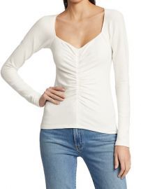 Halley Ruched Long-Sleeve T-Shirt at Saks Fifth Avenue