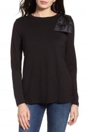 Halogen   Bow Shoulder Ponte Top at Nordstrom