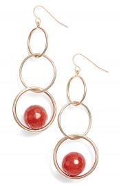 Halogen   Chainlink Stone Drop Earrings at Nordstrom