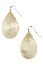 Halogen   Large Brushed Teardrop Earrings at Nordstrom