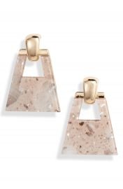 Halogen   Metallic Geo Doorknocker Earrings   Nordstrom at Nordstrom