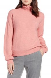 Halogen   Ruffle Neck Sweater  Regular  amp  Petite at Nordstrom