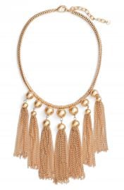 Halogen   Sphere Tassel Bib Necklace at Nordstrom