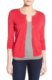 Halogen   Three Quarter Sleeve Cardigan  Regular   Petite at Nordstrom