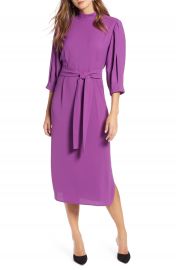 Halogen   Tie Waist Dress  Regular  amp  Petite at Nordstrom