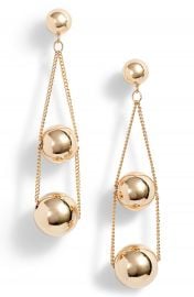 Halogen   Triple Sphere Chain Drop Earrings at Nordstrom