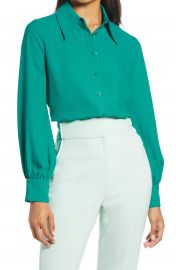 Halogen   x Atlantic-Pacific Puff Sleeve Button-Up Shirt   Nordstrom at Nordstrom