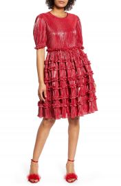 Halogen   x Atlantic-Pacific Ruffle Pliss   Dress  Nordstrom Exclusive    Nordstrom at Nordstrom