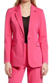 Halogen(ROne-Button Blazer in White  at Nordstrom