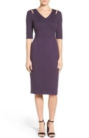 Halogen Cutout Shoulder Sheath Dress at Nordstrom