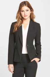 Halogen One-Button Suit Jacket Black at Nordstrom