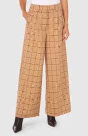 Halogen Windowpane Check Wide Leg Pants at Nordstrom Rack