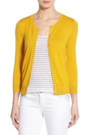 Halogen cardigan in yellow at Nordstrom