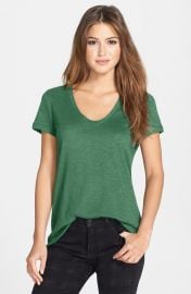 Halogenand174 Relaxed Slub Knit Tee in green at Nordstrom