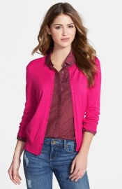 Halogenand174 Three Quarter Sleeve Cardigan at Nordstrom