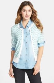 Halogenand174 Three Quarter Sleeve Cardigan at Nordstrom