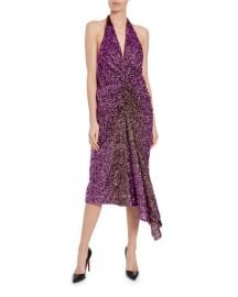 Halpern Ruched Degrade Sequin Dress at Neiman Marcus