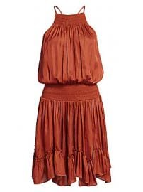 Halston - Gathered Smocked Dress at Saks Fifth Avenue