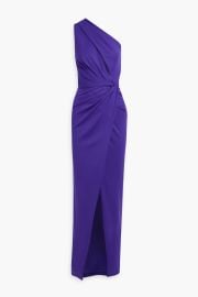 Halston Celeste one shoulder draped ponte gown at The Outnet