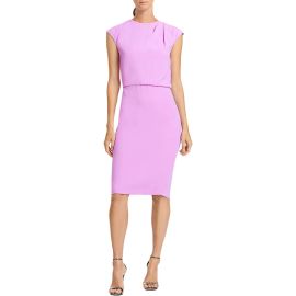 Halston Drape Neck Crepe Cocktail Dress at Walmart