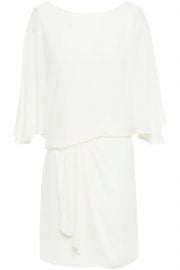 Halston Draped Crepe Mini Dress at The Outnet