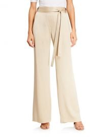 Halston Flowy Satin Pants at Neiman Marcus