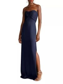 Halston Henna Satin Strapless Gown at Saks Fifth Avenue