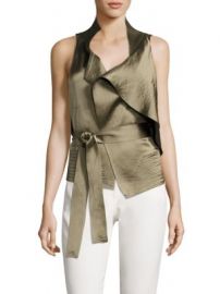 Halston Heritage - Draped Satin Waistcoat at Saks Fifth Avenue