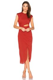 Halston Heritage Ruched Hi Low Dress at Revolve