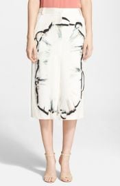 Halston Heritage Silk Midi Skirt at Nordstrom