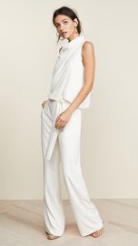 Halston Heritage Sleeveless Drape Jumpsuit at Shopbop