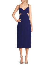 Halston Lyn Cutout Midi Dress on SALE Saks OFF 5TH at Saks Off 5th