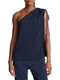 Halston Nathalie Jersey Draped One-Shoulder Top on SALE at Saks Off 5th