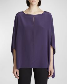 Halston Wendy Top in Eggplant at Neiman Marcus