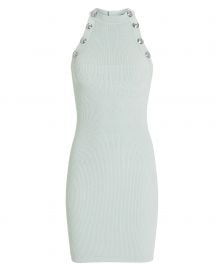 Halter-Neck Knit Mini Dress by Balmain at Intermix