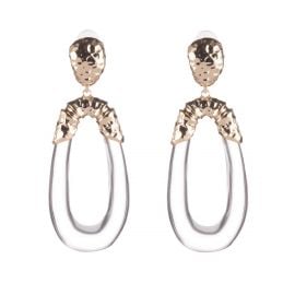 Hammered Bamboo Dangling Clip Earring by Alexis Bittar at Alexis Bittar