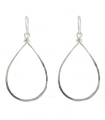 Hammered Hoop Earrings at Peggy Li