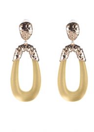 Hammered Metal & Satin Lucite Drop Earrings at Alexis Bittar