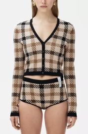 HampM Rokh Jacquard-knit cardigan Light beigeChecked eBay at eBay