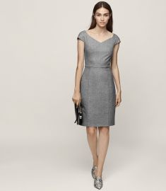 Hampstead wide neck tailored dress at Reiss