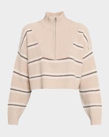 Hampton Stripe Cashmere Cropped Sweater at Neiman Marcus