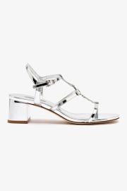 Hana Block In Silver Specchio - Sandals - Larroud Larroude at Larroude