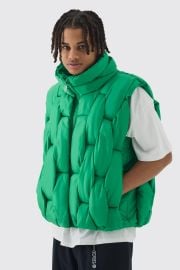 Hand Weft Padded Vest boohooMAN USA at Boohoo