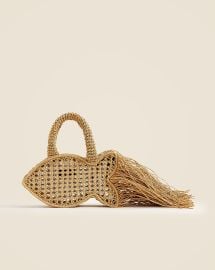 Handknotted Raffia Fish Bag With Straw Fringe For Women JCrew at J. Crew