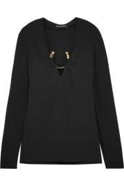 Haney   Janelle embellished crepe top at Net A Porter