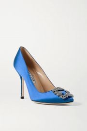 Hangisi embellished satin pumps at Net A Porter