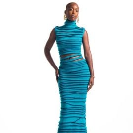 Hanifa Dresses Amelia Layered Knit Dress S Blueblack Poshmark at Poshmark